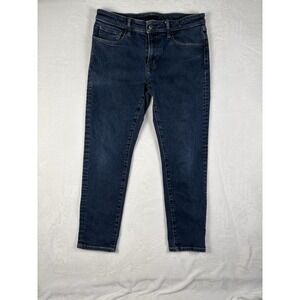 UNIQLO Ultra Stretch Skinny Jeans Men's Size 32 x 34 Dark Blue Denim Y2K Hipster